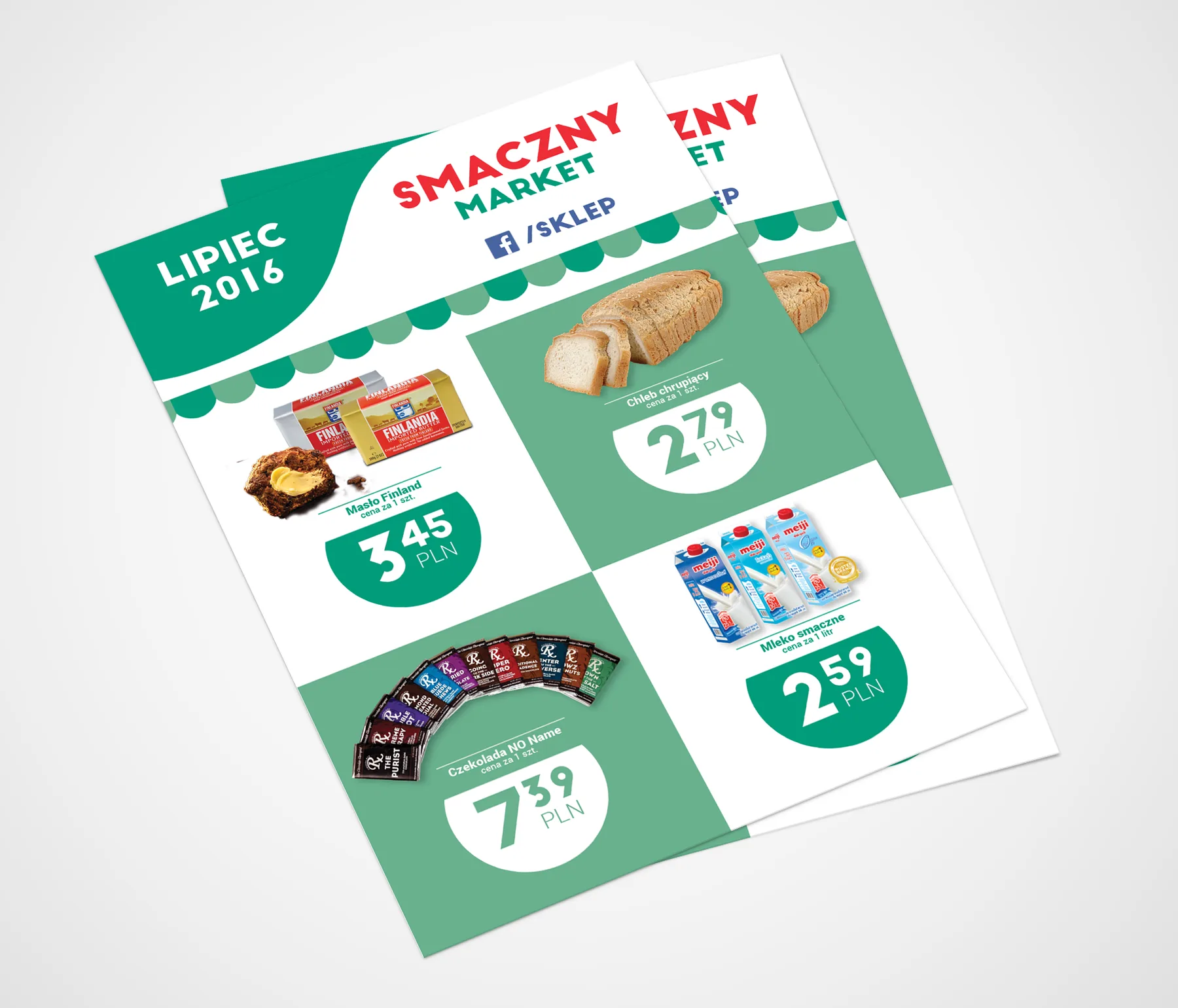 Smaczny Market — gazetka promocyjna — projekt Marcina Dziubaka