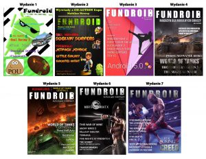 Okładki czasopisma Fundroid